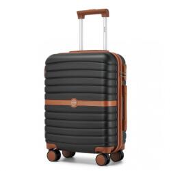Konofactory Fekete prémium utazóbőrönd „Harder - M méret (K592cabin-black)