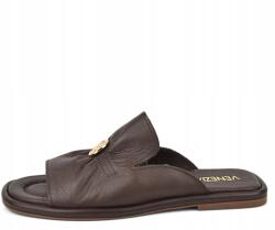 VENEZIA Női flip-flop papucs Venezia V478-04564/BR valódi bőr barna méret39 (V478-04564/BR)