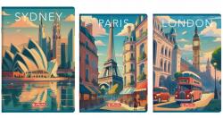 Herlitz Füzet A4 96k vonalas Retro City Herlitz (400196849)