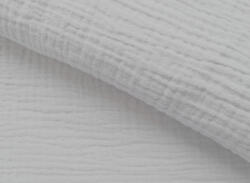  Dupla géz / Muszlin textil - 155 cm ezüst színben