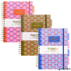 Pukka Pad Spirálfüzet, B5, vonalas, 100 lap, PUKKA PAD "Floral Project Book", vegyes minta (2145-FLO) - alter