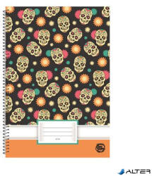 OPTISCHOOL Spirálfüzet, A4, sima, 70 lap, OPTISCHOOL, "Skull (27ISS70-015) - alter