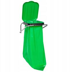 GSG24 Zöld falra szerelhető tartó hulladékválogatáshoz 120L zsákokhoz (5902578452944)