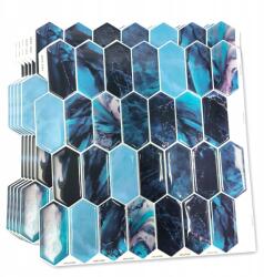 Öntapadós 3D falicsempe kék márvány 30, 5x30, 5 cm 6 db-os szett (GEWSWED34121)