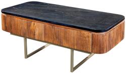 IV Interior Concept Masuta design retro Gatsby 110cm Mango/ marmura neagra (A-43338 VC) Masa de cafea