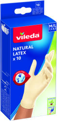 Vileda РЪКАВИЦИ vileda natural latex m/l ЛАТЕКСОВИ 10бр (170982)