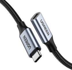UGREEN Cablu extender pentru incarcare si transfer de date UGREEN US372, USB-C tata la USB-C mama, 100W, 5A, 10Gbps, 1m, Gri (6957303802807)