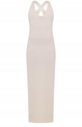 Prettylittlething Krémszínű Ruha Maxi Kötött Kivágások Nyitott Hát Prettylittlething M
