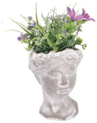 AdTrend Plante artificiale in ghiveci, mov verzi 14 x 14 x 30 cm (107024B)