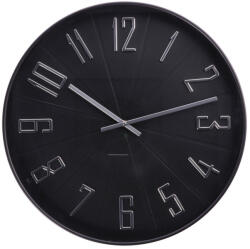 AdTrend Ceas perete plastic negru argintiu 50, 5 cm (106811B)