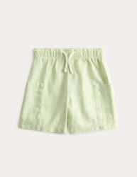 Marks & Spencer Карго къси панталони от ленена смес (2-8 години) Marks & Spencer зелено Marks & Spencer | Zelen | Момчешки | 5-6 години