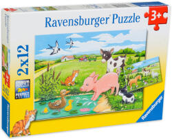 Ravensburger Пъзел Ravensburger от 2 x 12 части - Бебета животни (7582) - baby