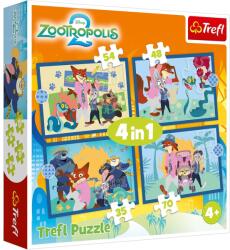 Trefl Пъзел Trefl 4 в 1 - Зоотрополис 2 (34677) - baby