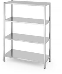 HENDI Tárolóállvány 4 teljes polccal - csavarozott, HENDI, Kitchen Line, 1200x500x(H)1800mm