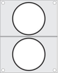 HENDI Tálcatömítő mátrix, HENDI, 2 db levestartály ø115 mm