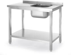 HENDI Mosogatóval és polccal, csavarozott, HENDI, Kitchen Line, 1000x600x(H)850mm
