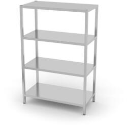 HENDI Tárolóállvány 4 teljes polccal - csavarozott, HENDI, Kitchen Line, 1000x500x(H)1800mm