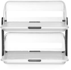 HENDI Ételtároló rolltop fedővel - kettős, HENDI, 380x260x(H)355mm