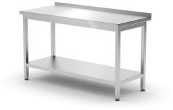 HENDI Fali asztal polccal - csavarozott, mélység: 600 mm, HENDI, Profi Line, 1400x600x(H)850mm
