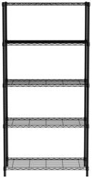 HENDI Tárolóállvány 5 polccal, HENDI, Fekete, 910x455x(H)1830mm