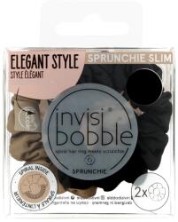Invisibobble SPRUNCHIE SLIM elastic de păr Elegant Style 2 buc culoare True Golden - neagră și aurie