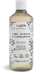I Love Cosmetics I Love, Naturals Collection, Vegan, Nourishing, Lime, Ginger & Cardamom, Body Wash, 500 ml