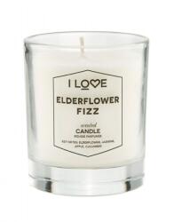I Love I Love, Elderflower Fizz, Raspberry, Scented Candle, 160 g