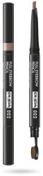 Pupa Pupa, Full, Paraben-Free, Definer, Double-Ended, Eyebrow Cream Pencil & Brush 2-In-1, 002, Brown, 0.2 g *Tester