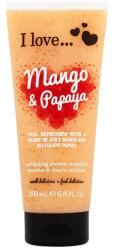 I Love Cosmetics I Love, Originals, Mango & Papaya, Exfoliating, Shower Gel, For All Skin Types, 200 ml