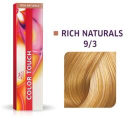 Wella Wella Professionals, Color Touch, Ammonia-Free, Semi-Permanent Vopsea de păr, 9/3 Golden Light Blonde Mahogany, 60 ml