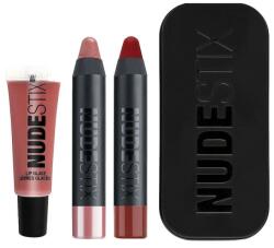 Nudestix Set Nudestix: Red Hot Lips Mini Kit Royal, Ruj cremă, 04, Nude, 2 ml + Red Hot Lips Mini Kit Royal, Ruj cremă, Posh, 2.5 ml