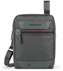 Piquadro Piquadro, Trakai, Recycled Materials, Small, Textile Crossbody Bag, Green, 27 x 21 x 5 cm, For Men