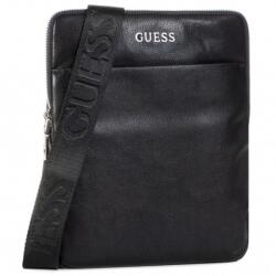 Guess Guess, Scala, Flat Top Zip, Textile Crossbody Bag, Black, For Men