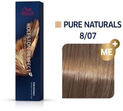 Wella Wella Professionals, Koleston Perfect Me+, Permanent Vopsea de păr, 8/07 Light Blonde Natural Chestnut, 60 ml