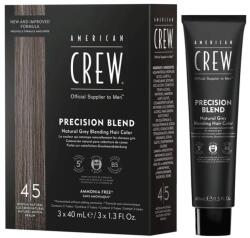 American Crew Set Trio, American Crew, Precision Blend, Semi-Permanent Vopsea de păr, 4-5 Natural Grey, 3 pcs, 40 ml