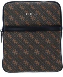 Guess Guess, Vezzola, Flat Top Zip, Textile Crossbody Bag, Brown, For Men