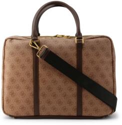 Guess Guess, Vezzola, Polyurethane, Textile Briefcase, Laptop Compartiment, Brown, For Men