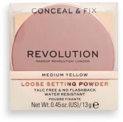 Makeup Revolution Makeup Revolution, Conceal & Fix, Vegan, Loose Setting Powder, Medium Yellow, 13 g