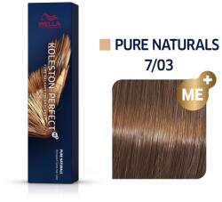 Wella Wella Professionals, Koleston Perfect Me+, Permanent Vopsea de păr, 7/03 Medium Blonde Natural Golden, 60 ml