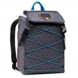 GUESS Guess, Salameda, Polyester, Textile Backpack, Blue, Laptop Compartiment, For Men, 14 x 11.5 x 5.5 cm