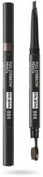 Pupa Pupa, Full, Paraben-Free, Definer, Double-Ended, Eyebrow Cream Pencil & Brush 2-In-1, 004, Extra Dark, 0.2 g