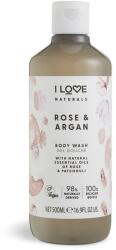 I Love Cosmetics I Love, Naturals Collection, Vegan, Hydrating, Rose & Argan, Body Wash, 500 ml