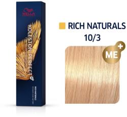 Wella Wella Professionals, Koleston Perfect Me+, Permanent Vopsea de păr, 10/3 Lightest Gold Blonde, 60 ml