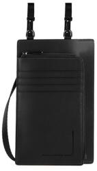 Piquadro Piquadro, Tasche, Leather Crossbody Bag, Black, 11.5 x 19 x 2 cm, For Women