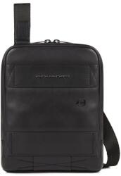 Piquadro Piquadro, Obidos, Leather Crossbody Bag, Black, 17 x 22 x 5.00 cm, For Men