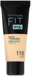 Maybelline Maybelline, Fit Me Matte + Poreless, Liquid Foundation, 118, Nude, 30 ml