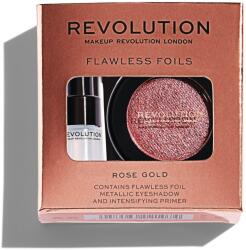 Makeup Revolution Set Makeup Revolution: Flawless Foils, Vegan, Eyeshadow Primer, 2 ml + Flawless Foils, Vegan, Eyeshadow Palette, Rose Gold, 2 g