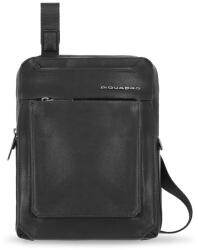 Piquadro Piquadro, Tallin, iPad Sleeve, Leather Crossbody Bag, Black, CA1816W108, 21.5 x 27 x 7 cm, For Men
