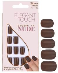 Elegant Touch Set, Elegant Touch, Nude, Squoval, Artificial Nails, Cocoa, 24 pcs
