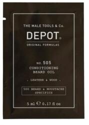 Depot Depot, 500 Beard & Mustache Specifics No. 505, Beard Oil, Leather & Wood, Vitamin E, For Shine & Softness, 5 ml